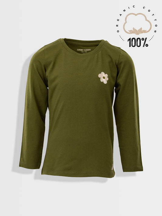 Lány hosszú ujjú póló Dark Green