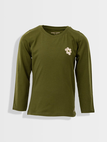 Lány hosszú ujjú póló Dark Green