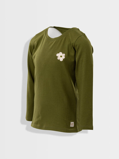 Lány hosszú ujjú póló Dark Green