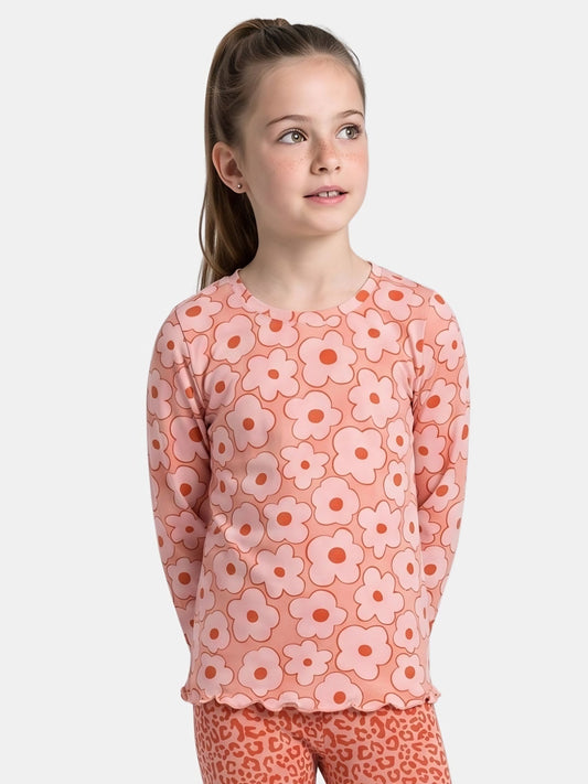 Peach Flowers | Hosszú ujjú póló lányoknak