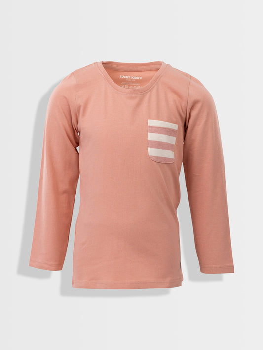 Lány hosszú ujjú póló Peach