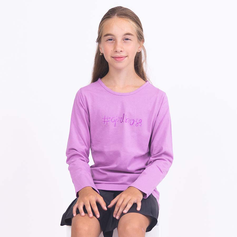 Lány hosszú ujjú póló Boss Girl