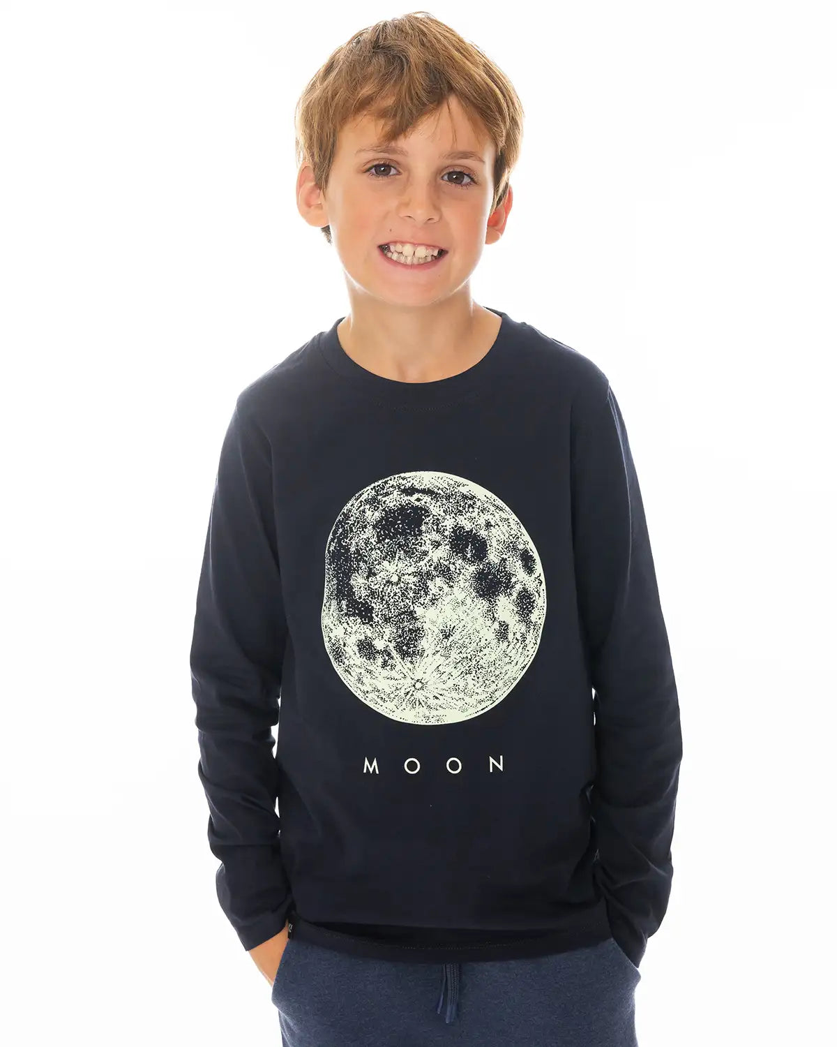 Fiú hosszú ujjú póló Moon