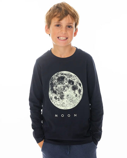Fiú hosszú ujjú póló Moon