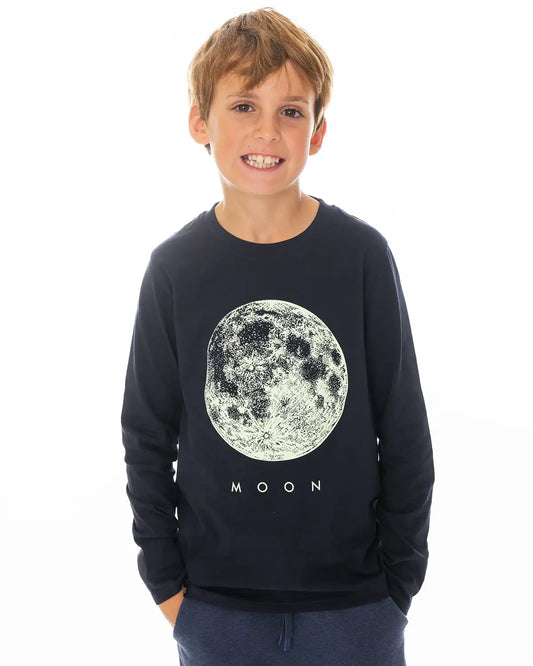 Fiú hosszú ujjú póló Moon