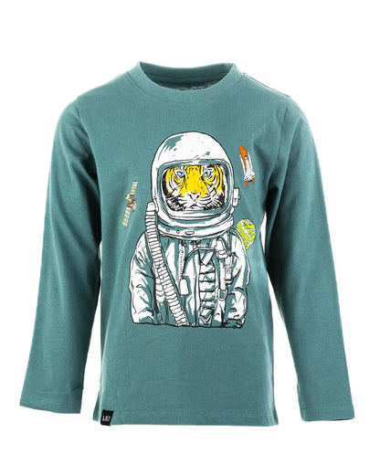 Fiú hosszú ujjú póló Space Tiger