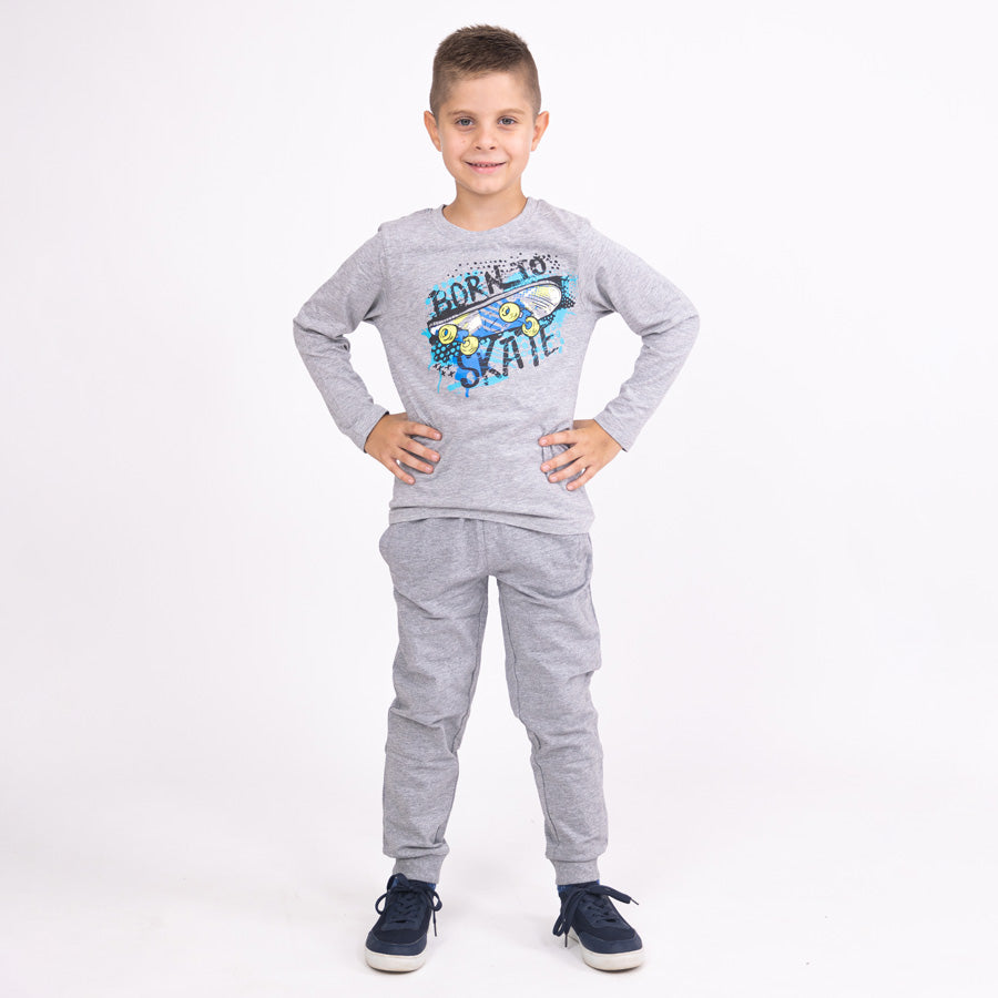 Fiú jogger nadrágok Pebble grey