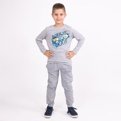 Fiú jogger nadrágok Pebble grey