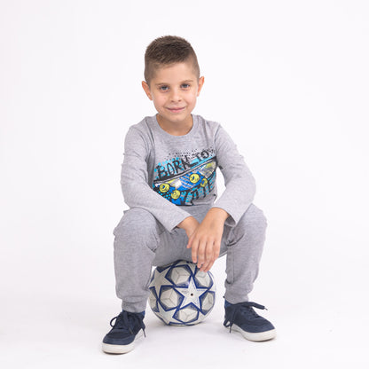 Fiú jogger nadrágok Pebble grey