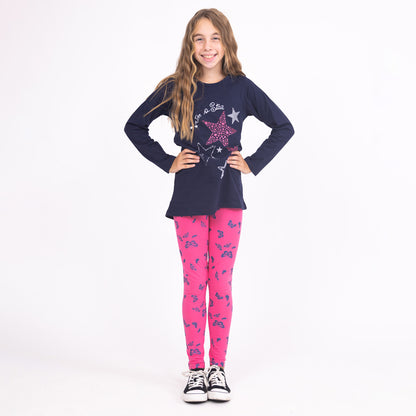 Lány Leggingsek Pink Butterflies