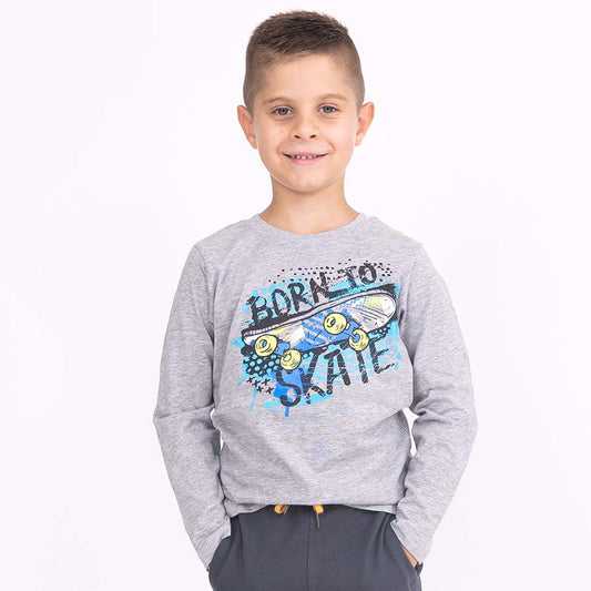 Fiú hosszú ujjú póló Born To Skate