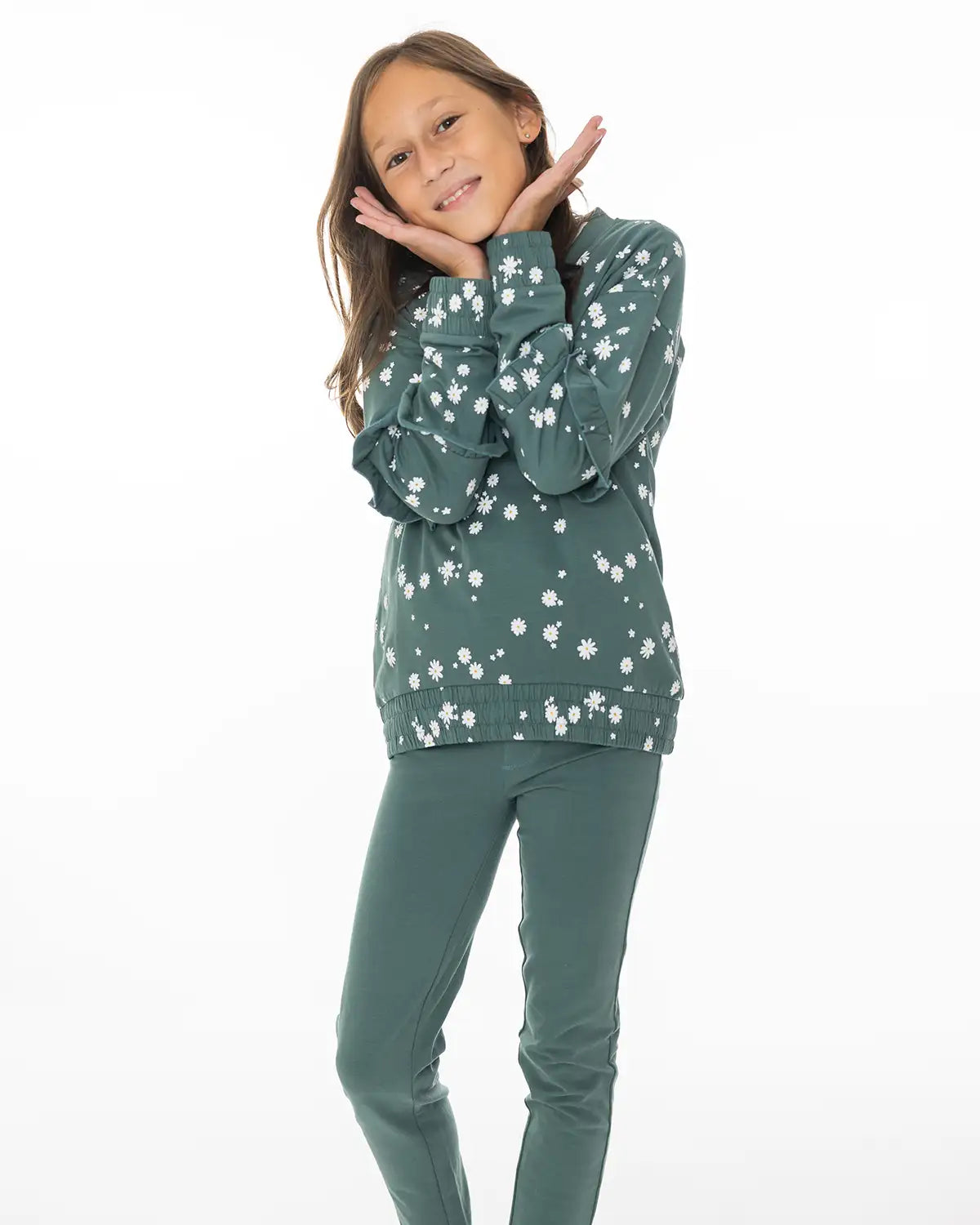 Lány leggings Green