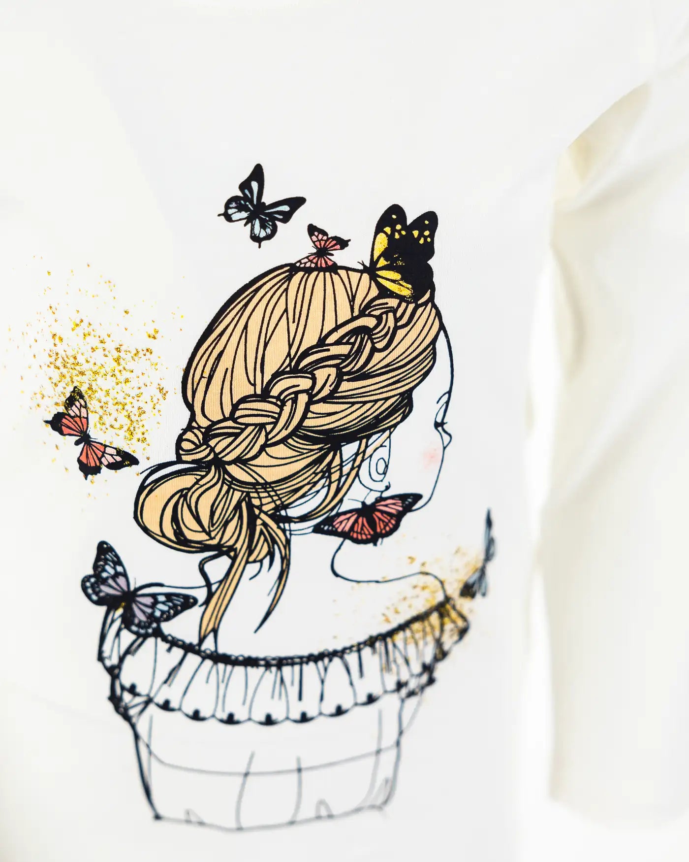 Lány hosszú ujjú póló Butterfly Lady
