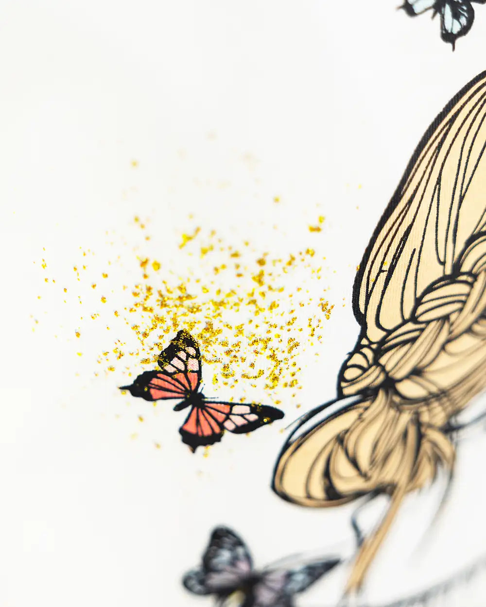 Lány hosszú ujjú póló Butterfly Lady