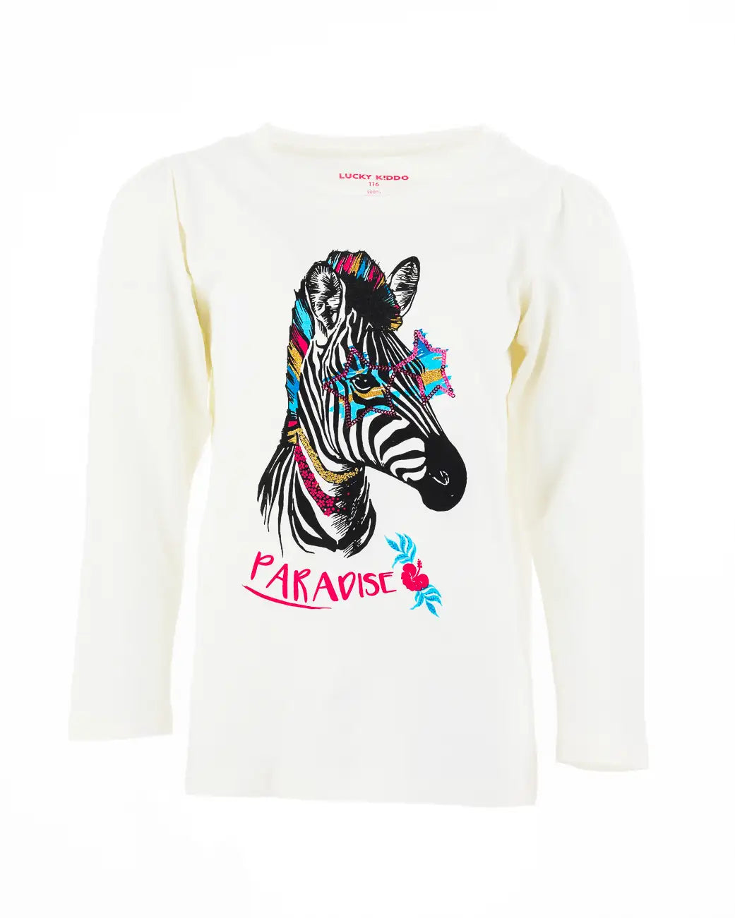 Lány hosszú ujjú póló Zebra Paradise