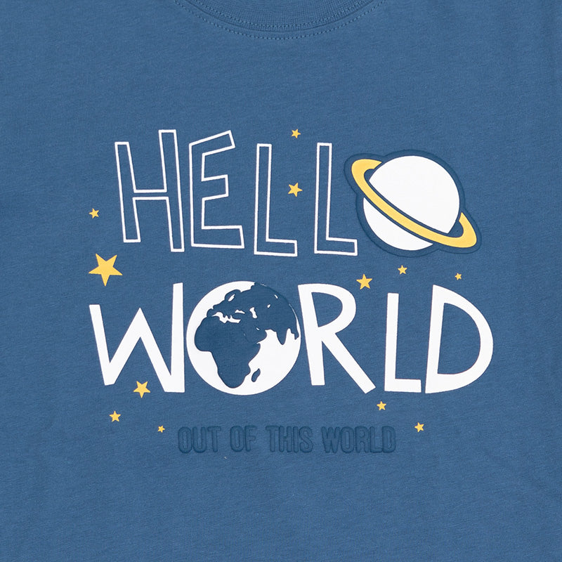 Fiú hosszú ujjú póló Hello World