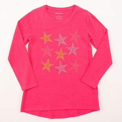 Lány Tunika Pink Stars