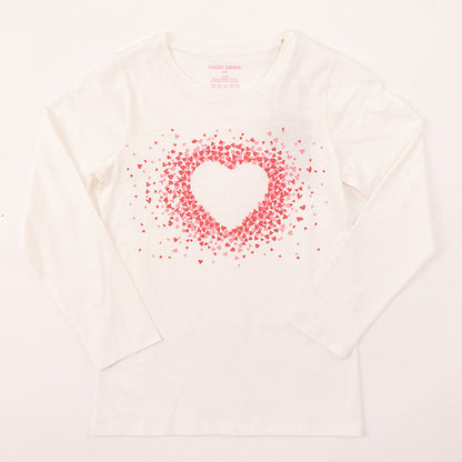 Lány hosszú ujjú póló White Heart