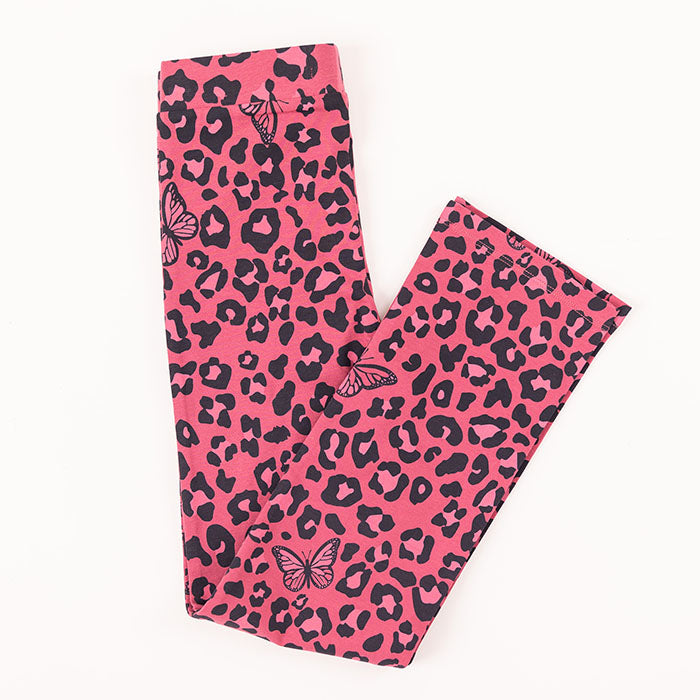 Lány Leggings Pink Leopard