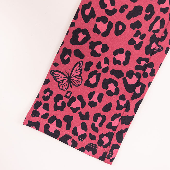 Lány Leggings Pink Leopard