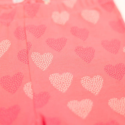 Lány rövid leggings Pink Love
