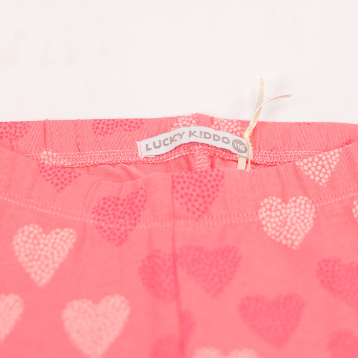 Lány rövid leggings Pink Love