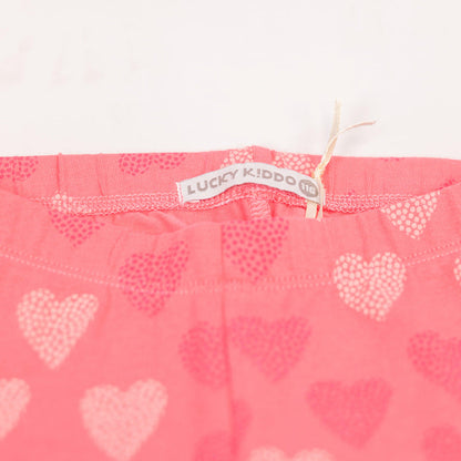 Lány rövid leggings Pink Love