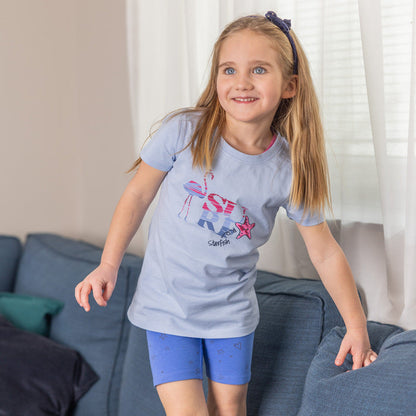 Lány rövid leggings Blue Stars