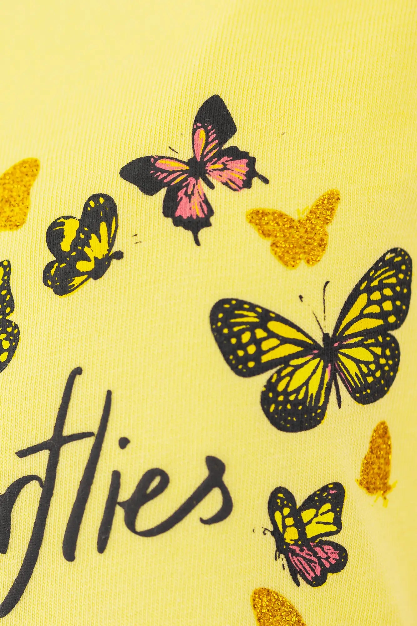 Lány póló Yellow Butterflies