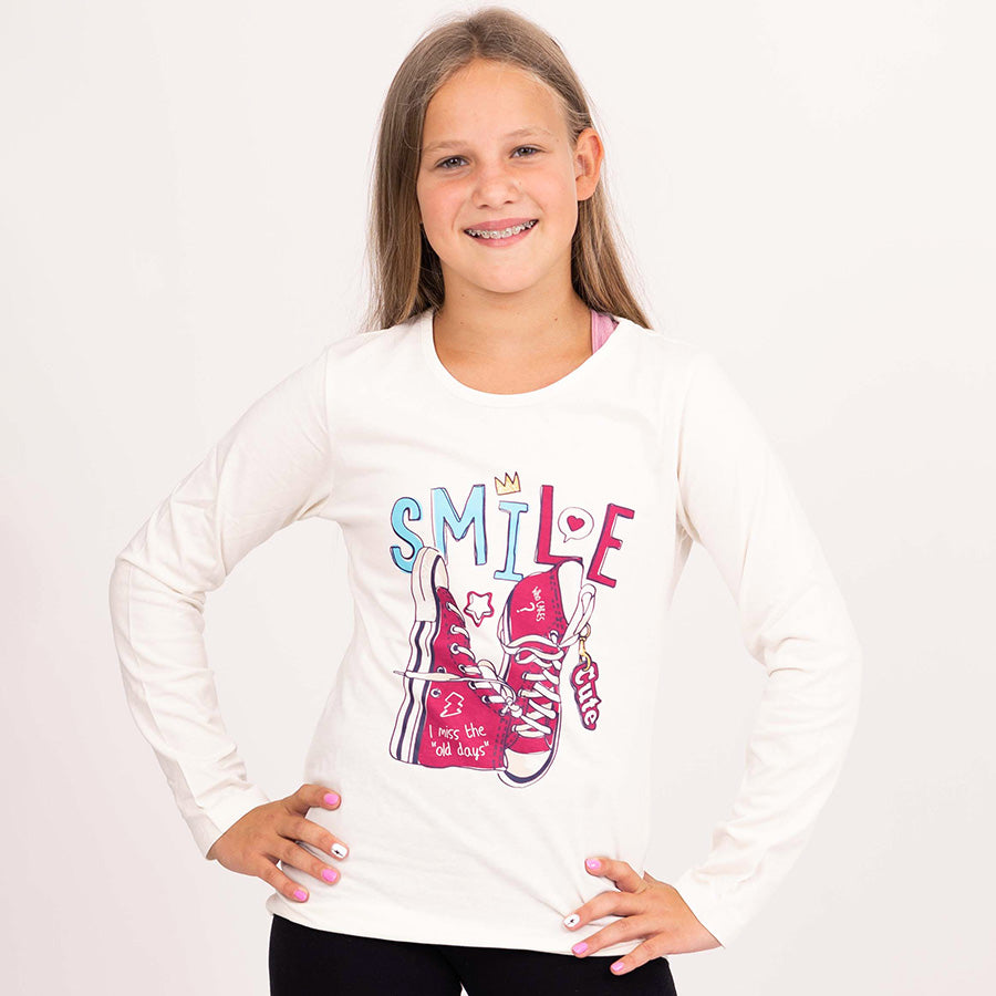 Lány hosszú ujjú póló Smile