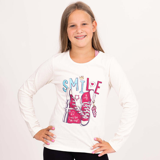 Lány hosszú ujjú póló Smile