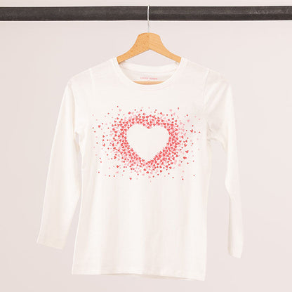 Lány hosszú ujjú póló White Heart