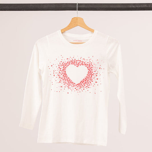 Lány hosszú ujjú póló White Heart