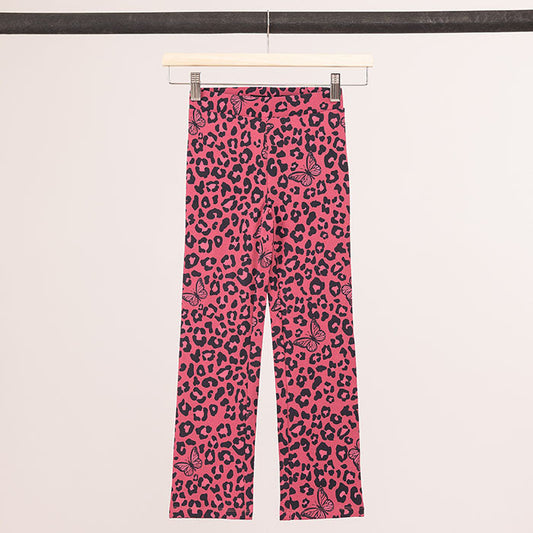 Lány Leggings Pink Leopard