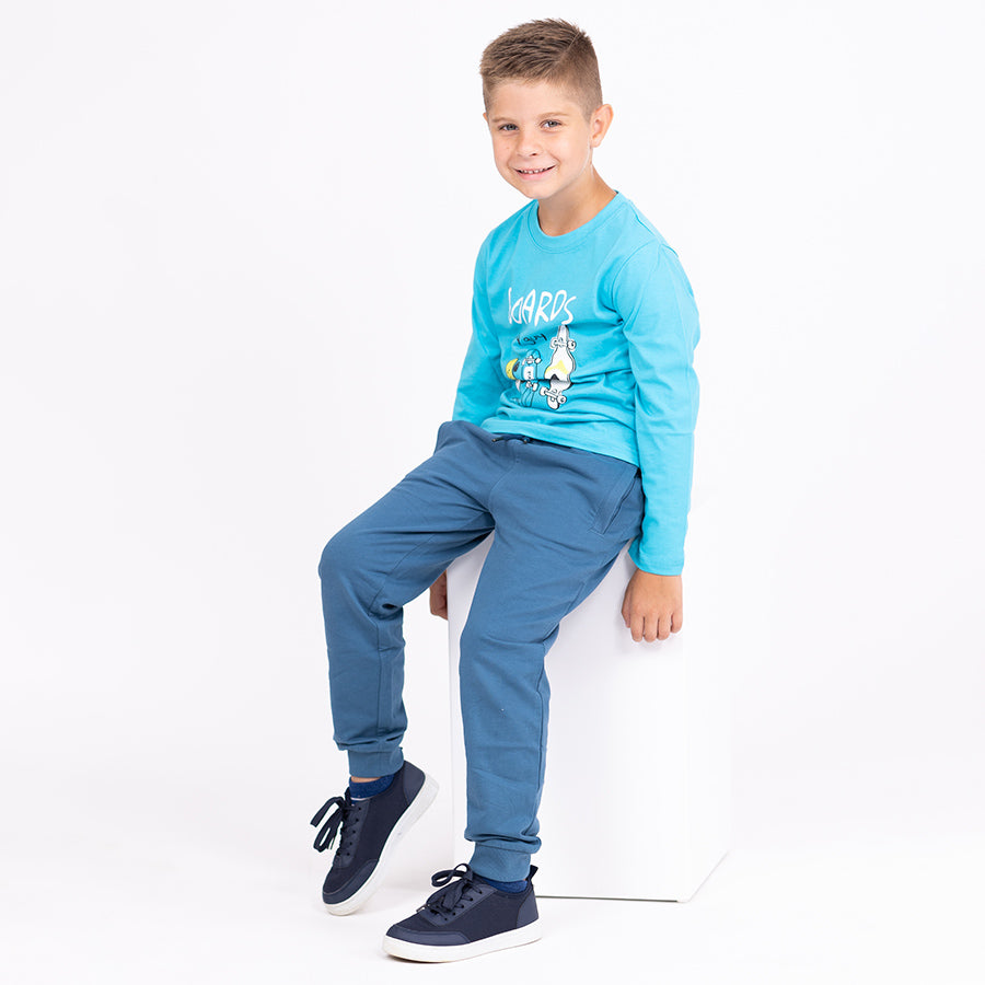 Fiú jogger nadrágok Denim Blue