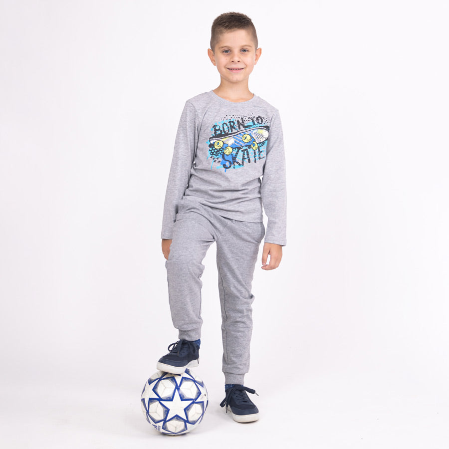 Fiú jogger nadrágok Pebble grey