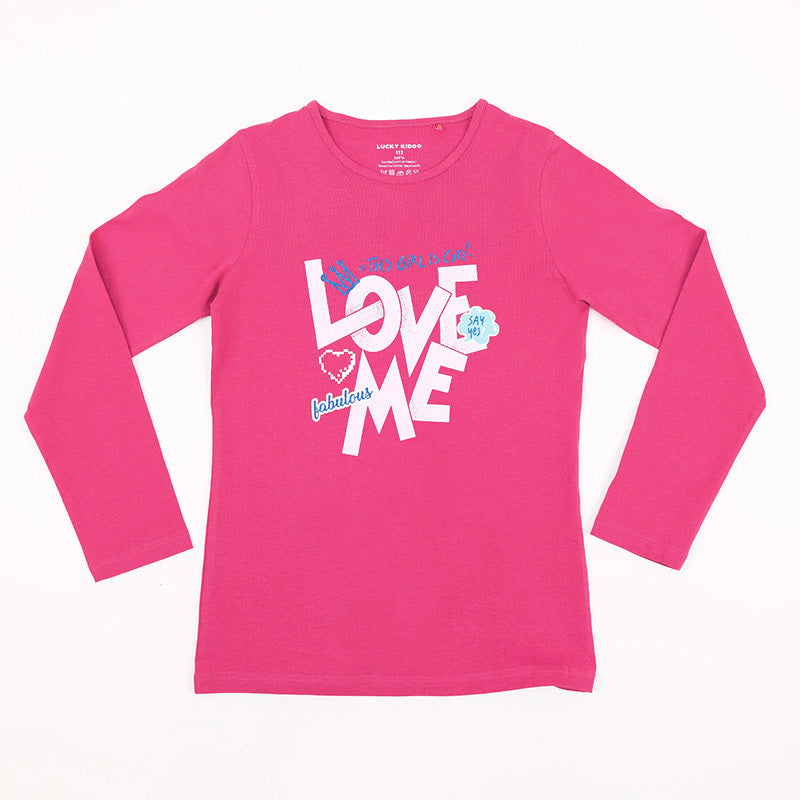 Lány hosszú ujjú póló Love Me